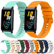 For Honor Watch ES 20mm Wavy Dot Pattern Solid Color Silicone Watch Band(Teal)
