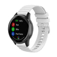For Xiaomi MI Watch Color 22mm Wavy Dot Pattern Solid Color Silicone Watch Band(White)