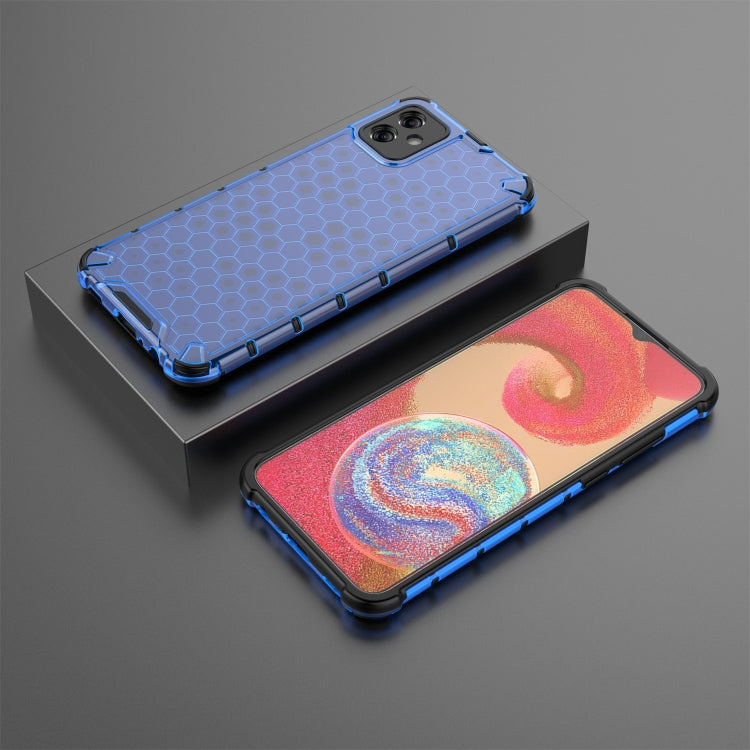 For Samsung Galaxy A04e 4G Honeycomb Phone Case(Blue)