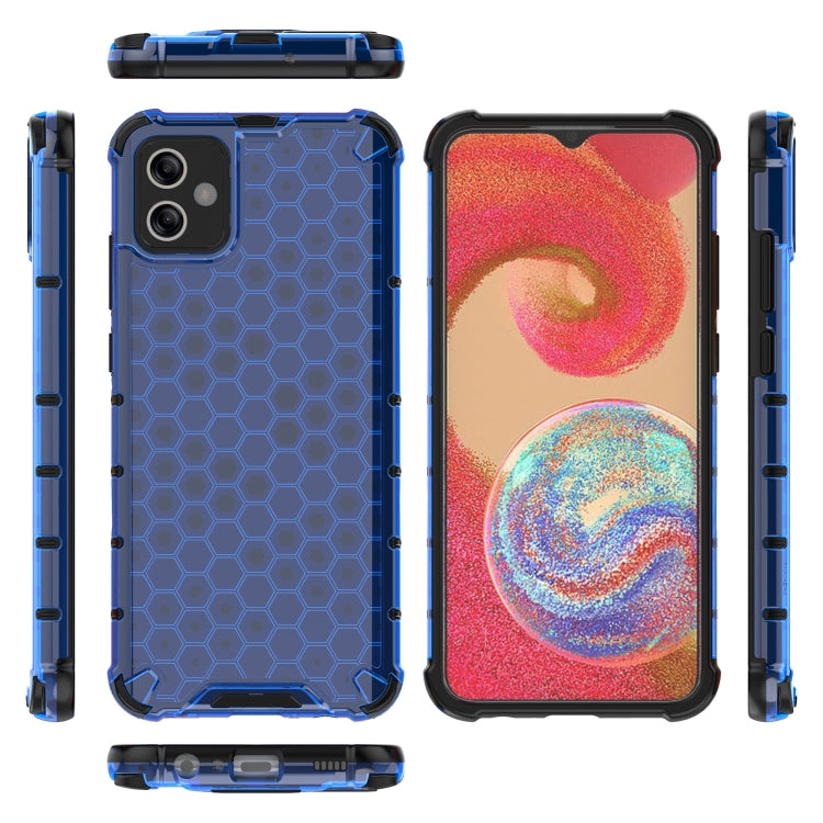 For Samsung Galaxy A04e 4G Honeycomb Phone Case(Blue)