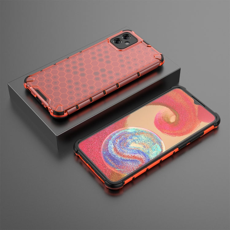 For Samsung Galaxy A04e 4G Honeycomb Phone Case(Red)