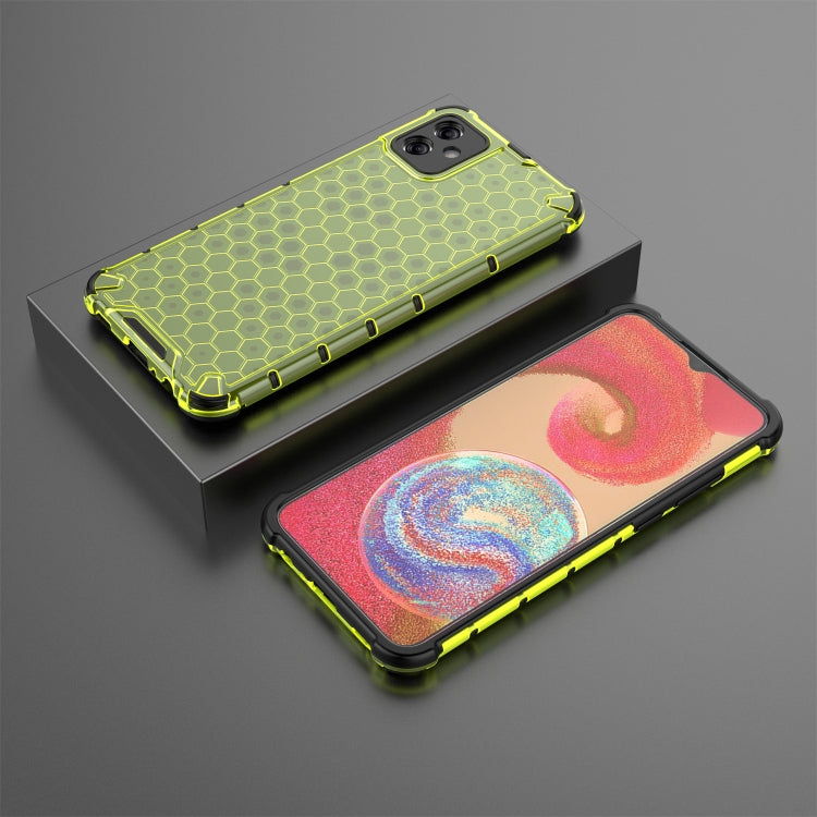 For Samsung Galaxy A04e 4G Honeycomb Phone Case(Green)
