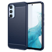 For Samsung Galaxy A54 5G Brushed Texture Carbon Fiber TPU Phone Case(Blue)