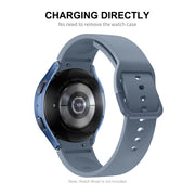 For Samsung Galaxy Watch4/5 40mm ENKAY Hat-Prince Water-resistant Full Coverage PC Frame + 9H Tempered Glass Case(Matte Silver)