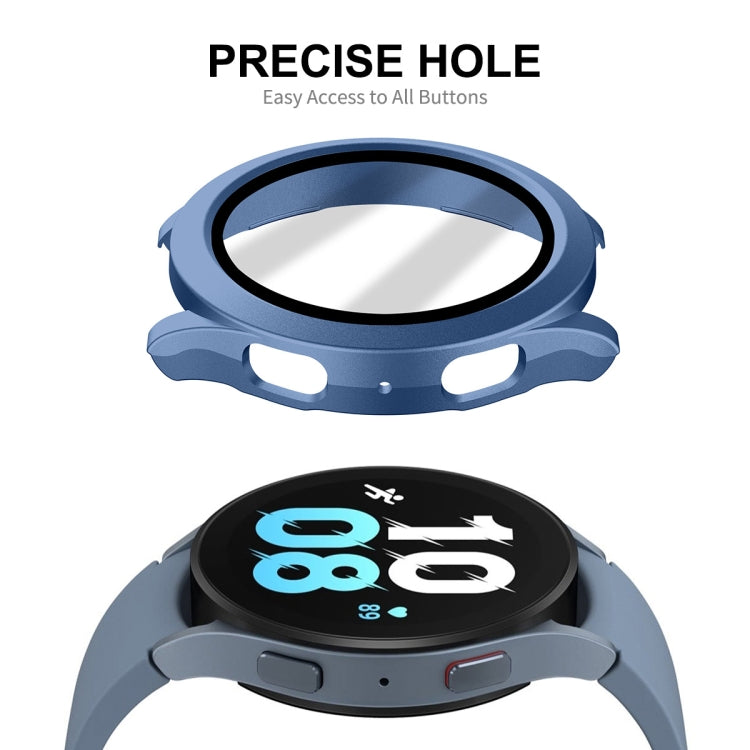 For Samsung Galaxy Watch4/5 40mm ENKAY Hat-Prince Water-resistant Full Coverage PC Frame + 9H Tempered Glass Case(Bright Silver)