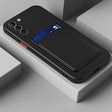 For Samsung Galaxy A34 5G Skin Feel Card TPU Contrast Color Button Phone Case(Black) - Galaxy Phone Cases by PMC TechLife | Online Shopping South Africa | PMC TechLife
