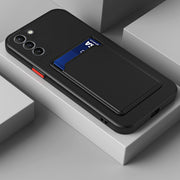 For Samsung Galaxy A34 5G Skin Feel Card TPU Contrast Color Button Phone Case(Black)