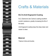 Compatible with Garmin Approach S62 22mm Titanium Alloy Quick Release Watch Band(Black)