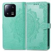 For Xiaomi 13 Mandala Flower Embossed Leather Phone Case(Green)