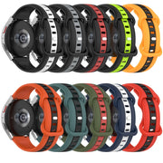 Compatible with Garmin Compatible witherunner 55 20mm Butterfly Buckle Two-Color Silicone Watch Band(Green+Black)