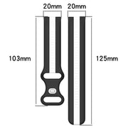 Compatible with Garmin Compatible witherunner 55 20mm Butterfly Buckle Two-Color Silicone Watch Band(Green+Black)