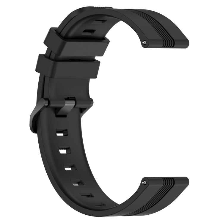For Huawei GT2 Pro 22mm Concave Striped Slicone Watch Band(Black)