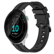 Compatible with Garmin Compatible witherunner 158 20mm Concave Striped Slicone Watch Band(Black)