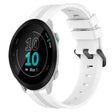 Compatible with Garmin Compatible witherunner 55 20mm Concave Striped Slicone Watch Band(White)