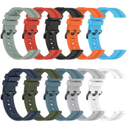 Compatible with Garmin Compatible witherunner 55 20mm Concave Striped Slicone Watch Band(Grey)