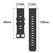 Compatible with Garmin Garminmove Style 20mm Concave Striped Slicone Watch Band(Rock Cyan)
