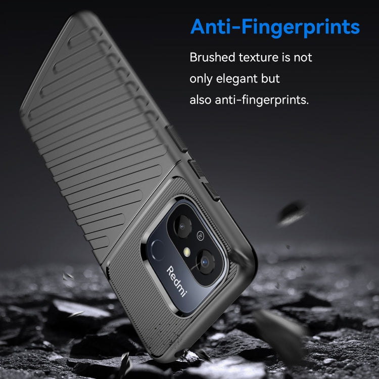 For Redmi 12C Thunderbolt Shockproof TPU Protective Soft Phone Case(Black)