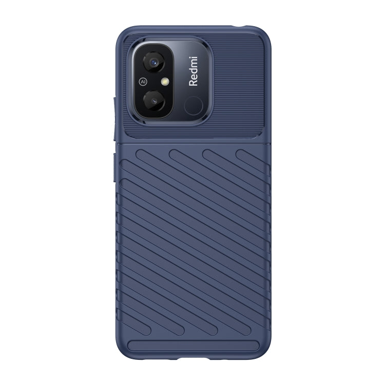 For Redmi 12C Thunderbolt Shockproof TPU Protective Soft Phone Case(Blue)