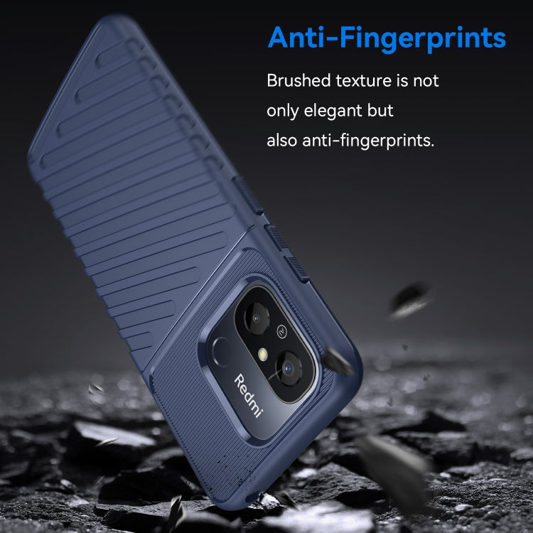 For Redmi 12C Thunderbolt Shockproof TPU Protective Soft Phone Case(Blue)