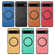 For Google Pixel 6A Solid Color Leather Phone Case(Brown)