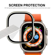 For Apple Watch Ultra / Ultra 2 49mm ENKAY Hat-Prince Water-resistant Full Coverage PC Frame + 9H Tempered Glass Case(White)