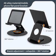 JUNSUNMAY 360 Degrees Rotating Foldable Laptop Desktop Holder Height / Angle Adjustable(Silver)