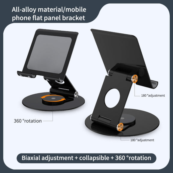 JUNSUNMAY 360 Degrees Rotating Foldable Laptop Desktop Holder Height / Angle Adjustable(Silver)