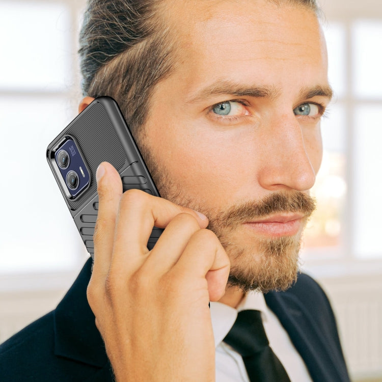 For Motorola Moto G73 Thunderbolt Shockproof TPU Protective Soft Phone Case(Black)