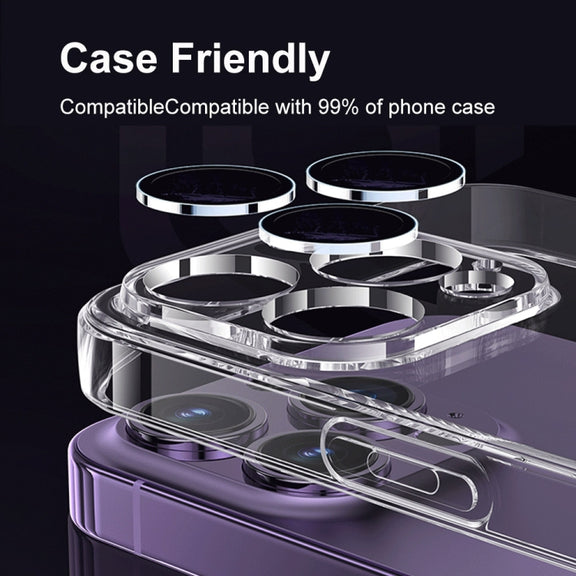 For iPhone 14 / 14 Plus ENKAY Hat-Prince Tempered Individual Ring Camera Glass Film with Positioner