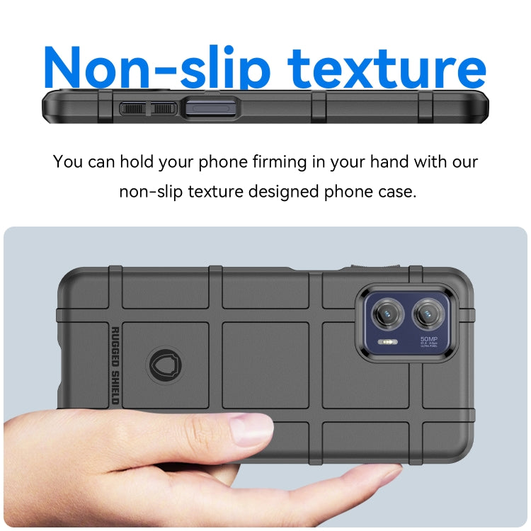 For Motorola Moto G73 Full Coverage Shockproof TPU Case(Black)