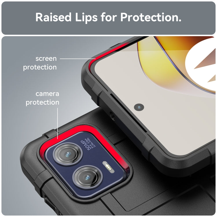 For Motorola Moto G73 Full Coverage Shockproof TPU Case(Black)
