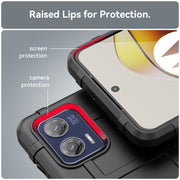 For Motorola Moto G73 Full Coverage Shockproof TPU Case(Black)