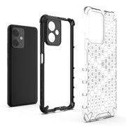 For Xiaomi Redmi Note 12 4G Shockproof Honeycomb Phone Case(White)