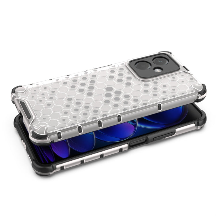 For Xiaomi Redmi Note 12 4G Shockproof Honeycomb Phone Case(White)