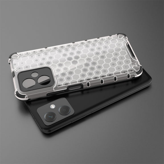 For Xiaomi Redmi Note 12 4G Shockproof Honeycomb Phone Case(White)