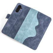 For Samsung Galaxy A14 5G Stitching Horizontal Flip Leather Phone Case(Blue)