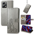 For Xiaomi Poco X5 Four-leaf Clasp Embossed Leather Phone Case(Gray) - free shipping - PMC TechLife - Order now!