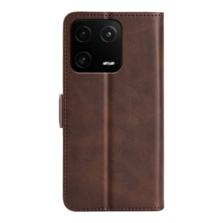 For Xiaomi 13 Pro Dual-side Magnetic Buckle Leather Phone Case(Brown)