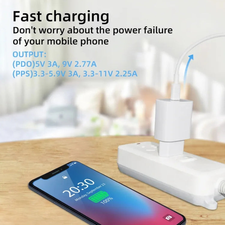 TA800 PD / PPS 25W Type-C Port Charger for Samsung, US Plug(White)