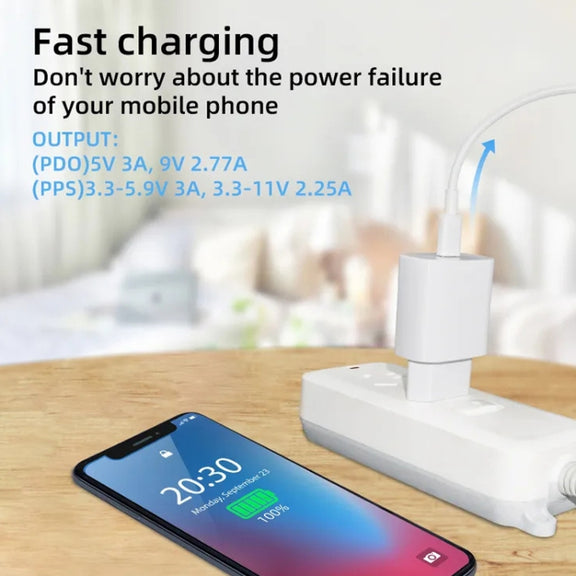 TA800 PD / PPS 25W Type-C Port Charger for Samsung, US Plug(White)