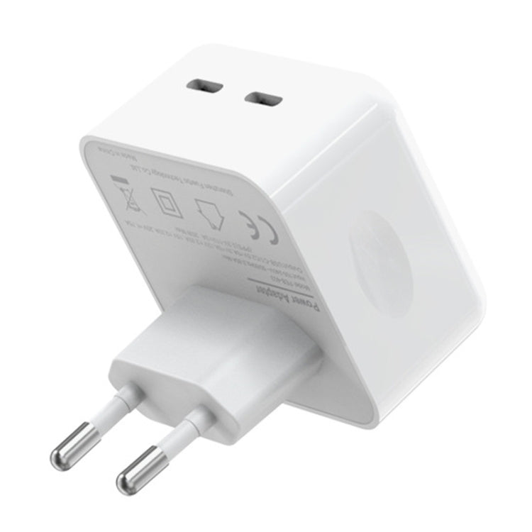 NORTHJO NOGAN3502 GaN PD PPS 35W Dual USB-C / Type-CWall Fast Charger, Plug Type:EU Plug(White)