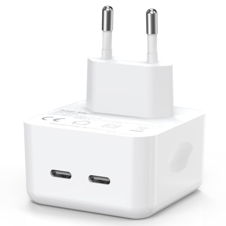 NORTHJO NOGAN3502 GaN PD PPS 35W Dual USB-C / Type-CWall Fast Charger, Plug Type:EU Plug(White)