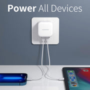NORTHJO NOGAN3502 GaN PD PPS 35W Dual USB-C / Type-CWall Fast Charger, Plug Type:EU Plug(White)