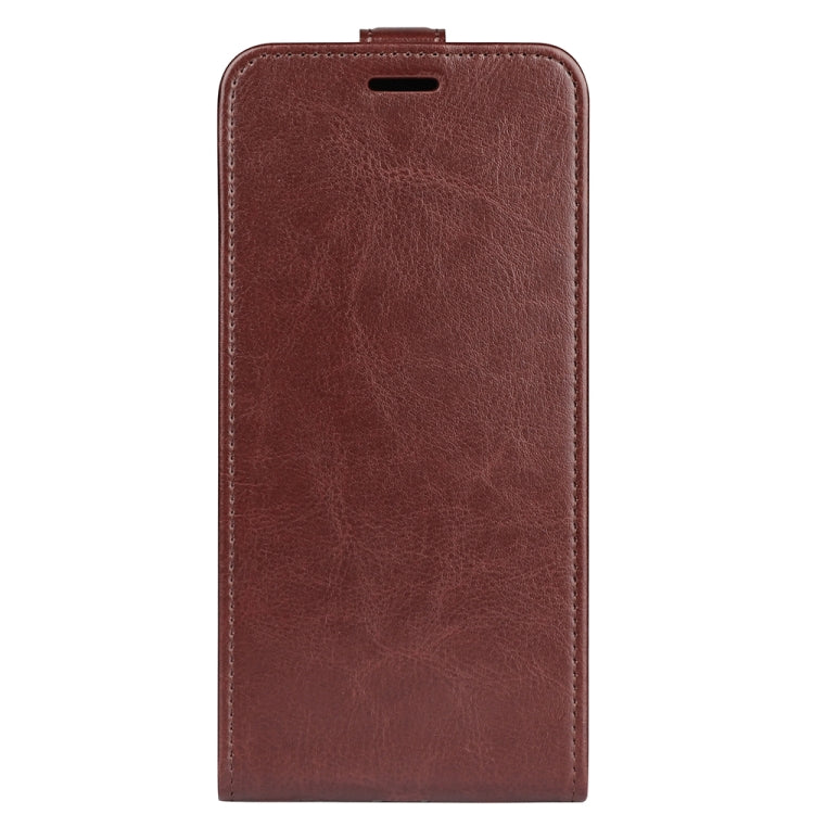 For Xiaomi Redmi Note 12 4G Global R64 Texture Vertical Flip Leather Phone Case(Brown)