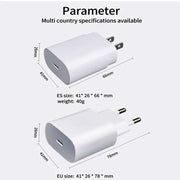 TA800 PD / PPS 25W Type-C Port Charger for Samsung, EU Plug(White)