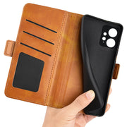 For Xiaomi Redmi Note 12 4G Global Dual-side Magnetic Buckle Horizontal Flip Leather Phone Case(Yellow)