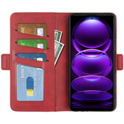 For Xiaomi Redmi Note 12 Pro+ Dual-side Magnetic Buckle Horizontal Flip Leather Phone Case(Red)
