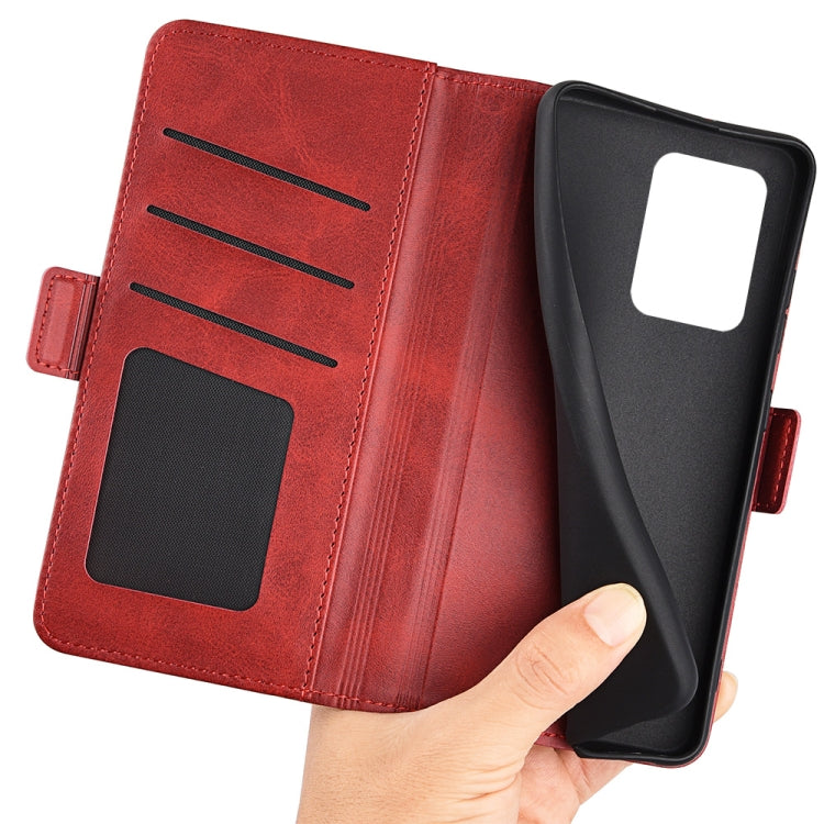 For Xiaomi Redmi Note 12 Pro+ Dual-side Magnetic Buckle Horizontal Flip Leather Phone Case(Red)