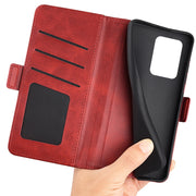 For Xiaomi Redmi Note 12 Pro+ Dual-side Magnetic Buckle Horizontal Flip Leather Phone Case(Red)