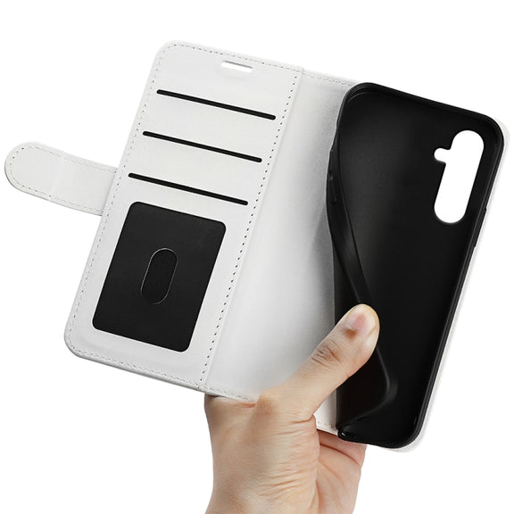For Samsung Galaxy A34 5G R64 Texture Horizontal Flip Leather Phone Case(White)